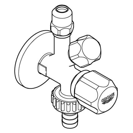 GROHE 22035000 - zawór kątowy kombi UNIVERSAL DN 15, chrom błyszczący