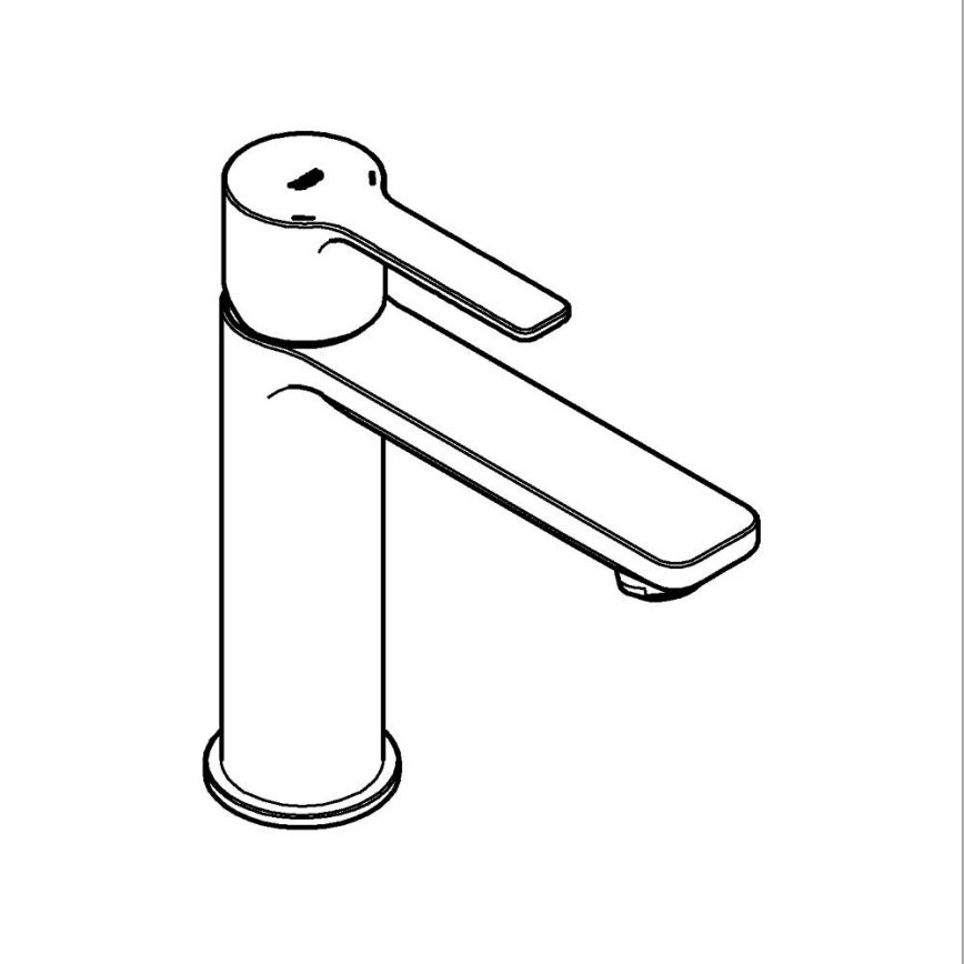 GROHE 23106AL1 - Bateria umywalkowa LINEARE, rozmiar S, grafit