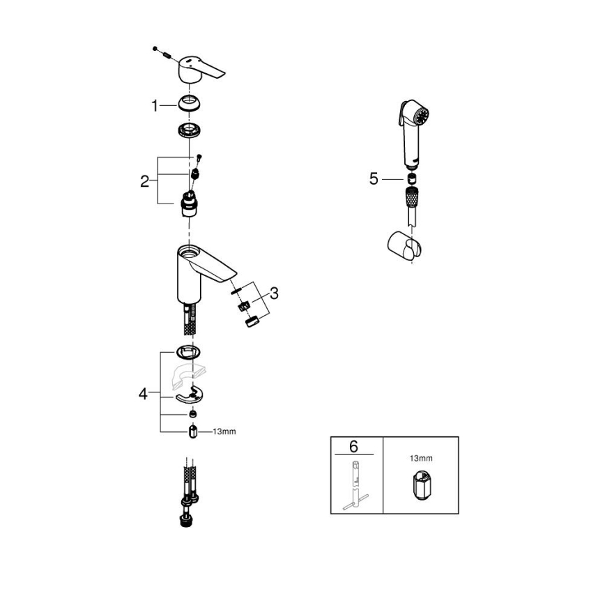 GROHE 23123003 - Bateria umywalkowa START 165 mm chrom błyszczący