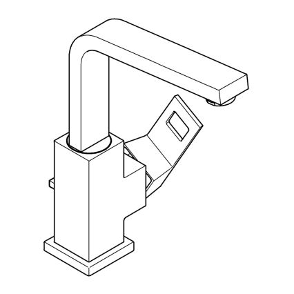 GROHE 2313500E - Bateria umywalkowa EUROCUBE rozmiar L chrom błyszczący