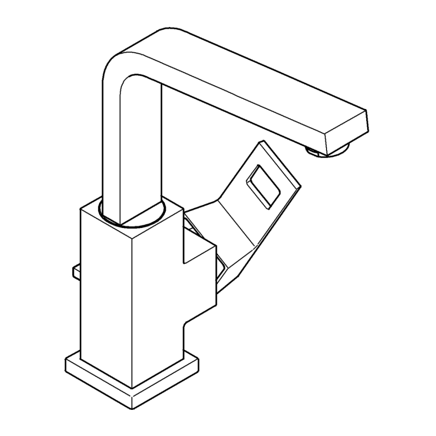 GROHE 23135AL0 - Bateria umywalkowa EUROCUBE, rozmiar L, grafit