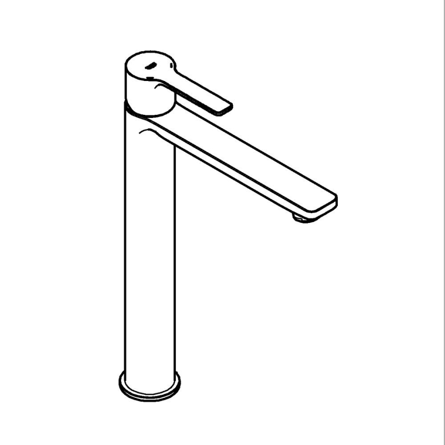 GROHE 23405AL1 - Bateria umywalkowa LINEARE rozmiar XL grafit
