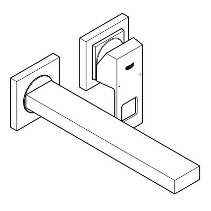 GROHE 23447000 - Bateria umywalkowa EUROCUBE 231 mm, chrom błyszczący
