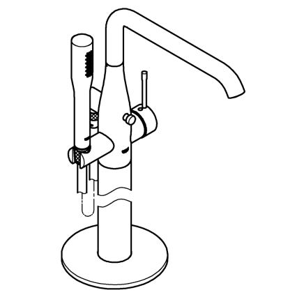GROHE 23491001 - Bateria wannowa ESSENCE 277 mm, chrom błyszczący