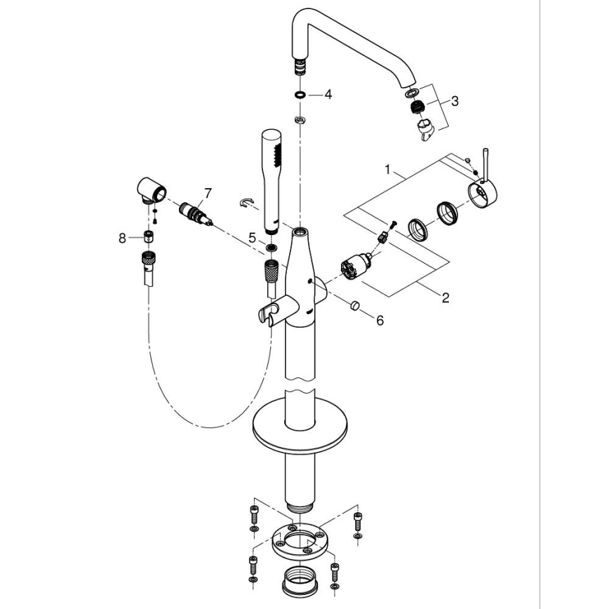 GROHE 23491AL1 - Bateria wannowa ESSENCE 277 mm grafitowa