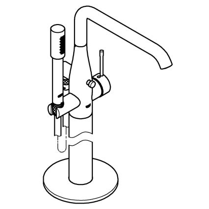 GROHE 23491AL1 - Bateria wannowa ESSENCE 277 mm grafitowa