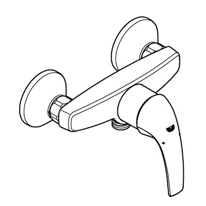 GROHE 23631000 - Bateria prysznicowa BAUCURVE 150 mm, chrom błyszczący