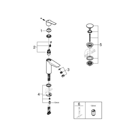 GROHE 23746002 - bateria umywalkowa START rozmiar M, chrom błyszczący