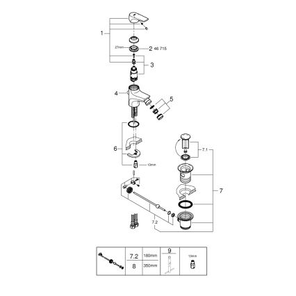 GROHE 23770000 - Bateria bidetowa START FLOW chrom błyszczący