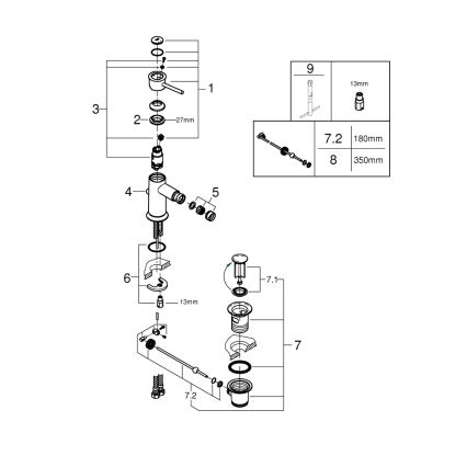 GROHE 23785000 - Bateria bidetowa START CLASSIC chrom błyszczący