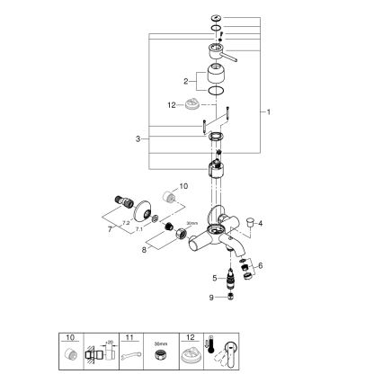 GROHE 23787000 - Bateria wannowa START CLASSIC DN 15, błyszczący chrom