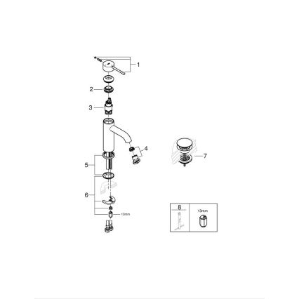 GROHE 23797001 - bateria umywalkowa ESSENCE rozmiar S, chrom błyszczący