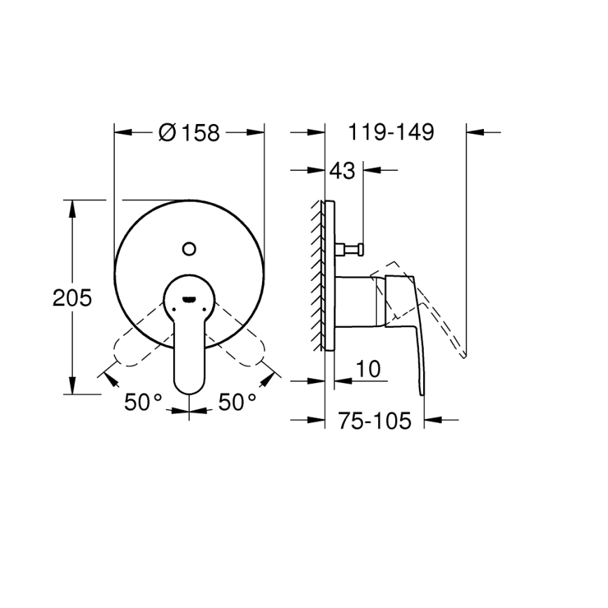 GROHE 24052002 - Bateria EUROSTYLE COSMOPOLITAN, chrom błyszczący