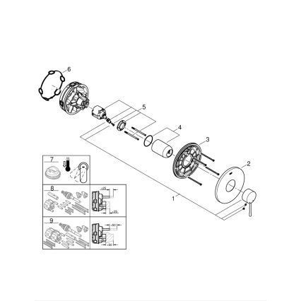 GROHE 24057001 - Bateria prysznicowa ESSENCE, chrom błyszczący