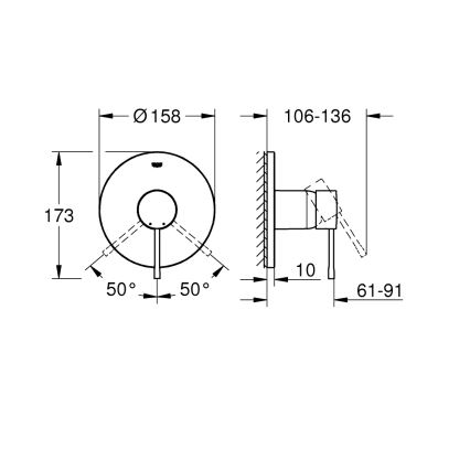 GROHE 24057GN1 - Bateria prysznicowa ESSENCE szczotkowane złoto