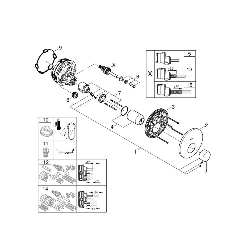 GROHE 24058A01 - Bateria ESSENCE grafitowa
