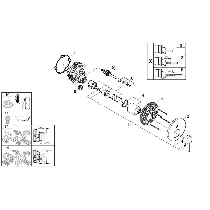 GROHE 24060003 - Bateria PLUS błyszczący chrom