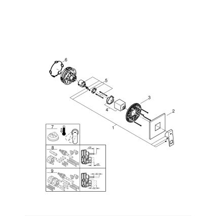 GROHE 24061000 - Bateria prysznicowa EUROCUBE błyszczący chrom