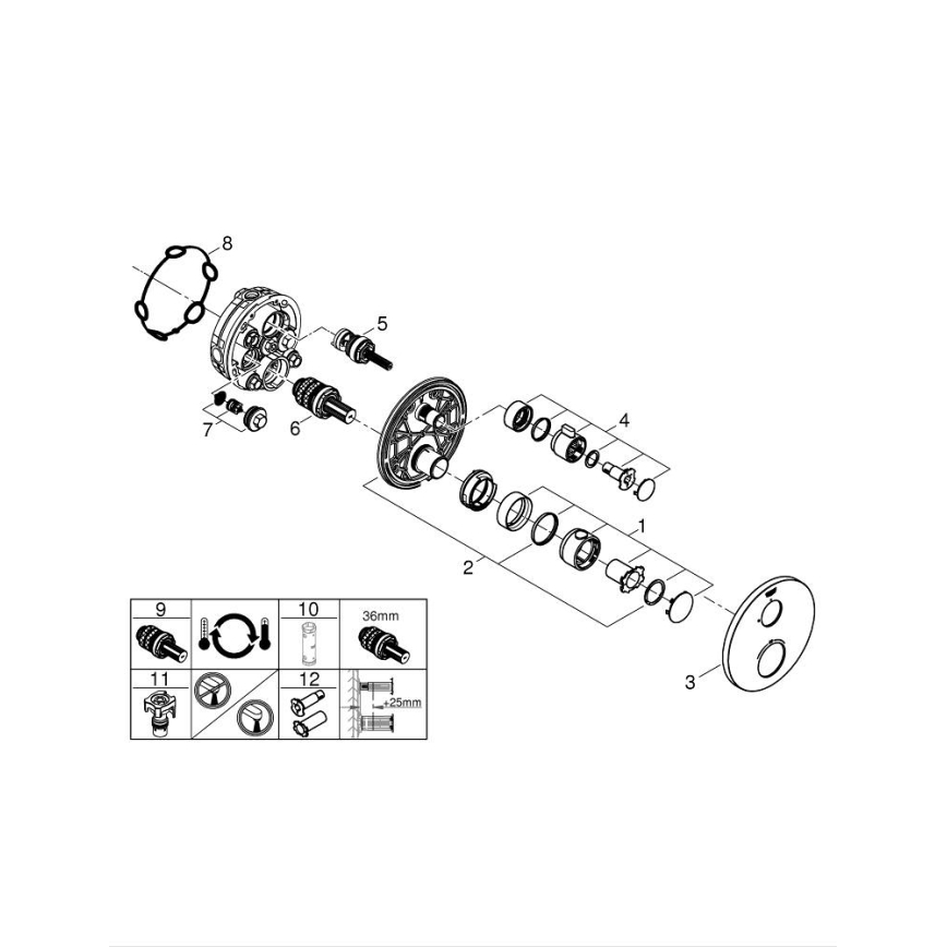 GROHE 24075000 - Bateria termostatyczna GROHTHERM, chrom błyszczący