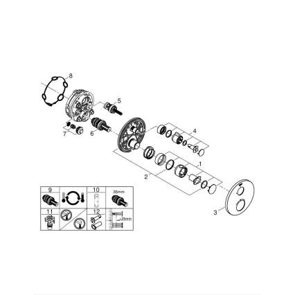 GROHE 24075000 - Termostatyczna bateria prysznicowa GROHTHERM chrom błyszczący