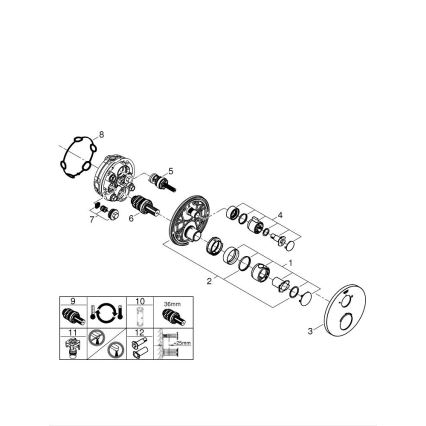 GROHE 24076000 - Termostatyczna bateria prysznicowa GROHTHERM chrom błyszczący