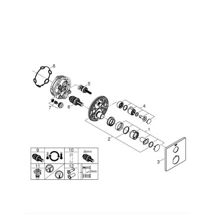 GROHE 24078000 - Termostatyczna bateria prysznicowa GROHTHERM, chrom błyszczący