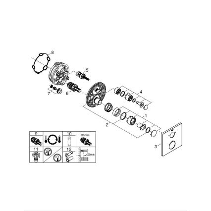 GROHE 24079000 - Termostatyczna bateria prysznicowa GROHTHERM chrom błyszczący