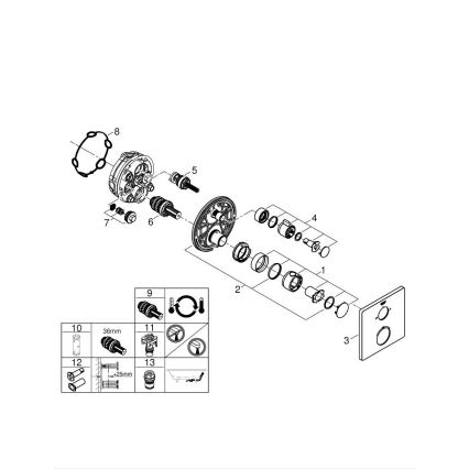 GROHE 24080000 - Termostatyczna bateria wannowa GROHTHERM, chrom błyszczący