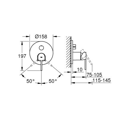 GROHE 24093003 - Bateria PLUS błyszczący chrom