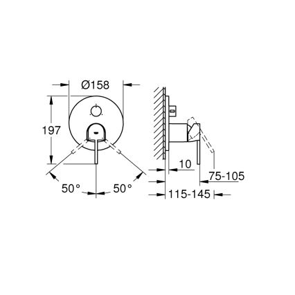 GROHE 24093003 - Bateria PLUS błyszczący chrom