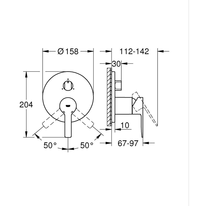GROHE 24095001 - Bateria LINEARE chrom błyszczący