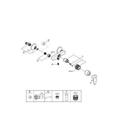 GROHE 24197001 - Bateria prysznicowa START EDGE DN 15 błyszczący chrom