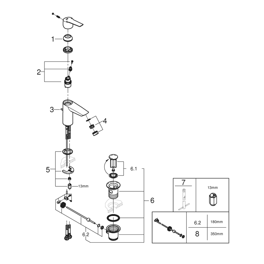 GROHE 24209002 - bateria umywalkowa START DN 15 chrom błyszczący