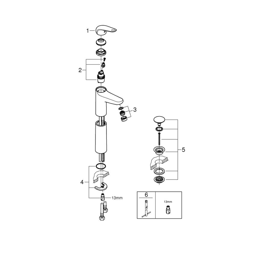 GROHE 24331001 - Bateria umywalkowa SWIFT 319 mm, chrom błyszczący