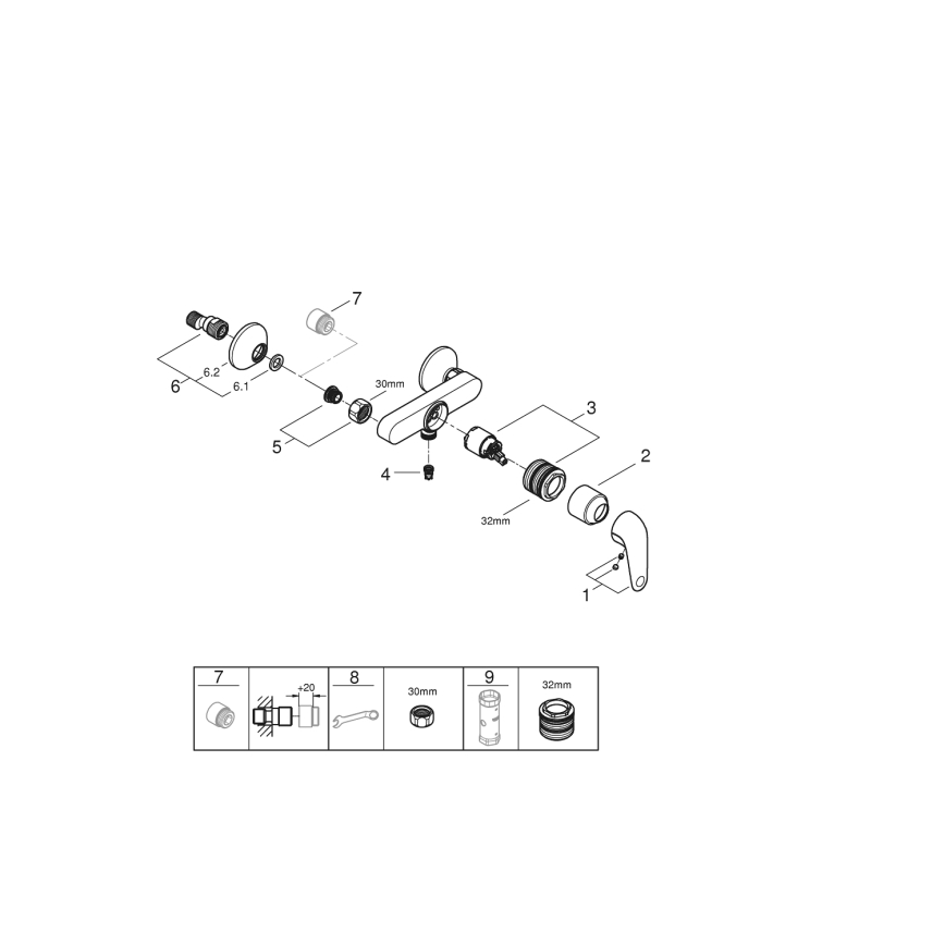 GROHE 24333001 - Bateria prysznicowa SWIFT DN 15, chrom błyszczący