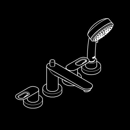 GROHE 2511900A - Bateria wannowa BAULOOP DN 20 chrom błyszczący