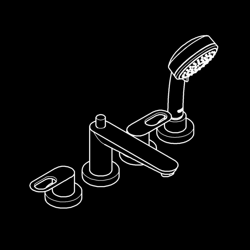 GROHE 2511900A - Bateria wannowa BAULOOP DN 20 chrom błyszczący