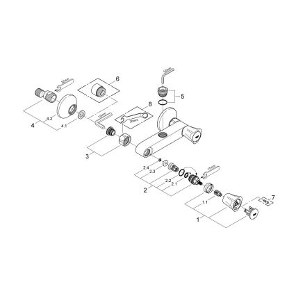 GROHE 26009001 - Bateria prysznicowa COSTA L DN 15, chrom błyszczący