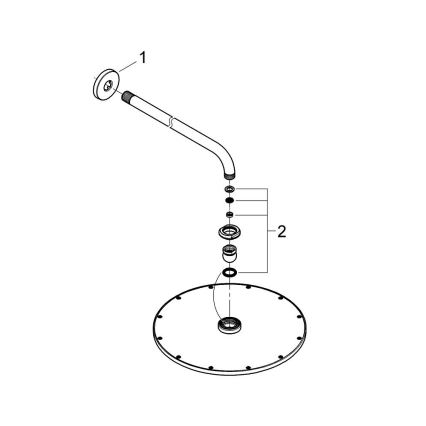 GROHE 26066DC0 - Deszczownica RAINSHOWER COSMOPOLITAN 310 380 mm stal nierdzewna