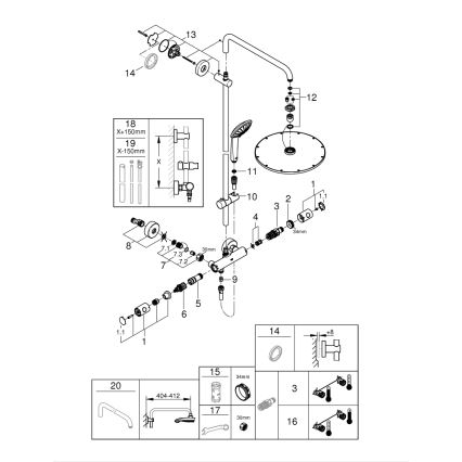 GROHE 26075DA0 - System prysznicowy EUPHORIA 310 brązowy