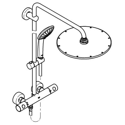 GROHE 26075GL0 - Zestaw prysznicowy EUPHORIA SYSTEM 310 450 mm złoty