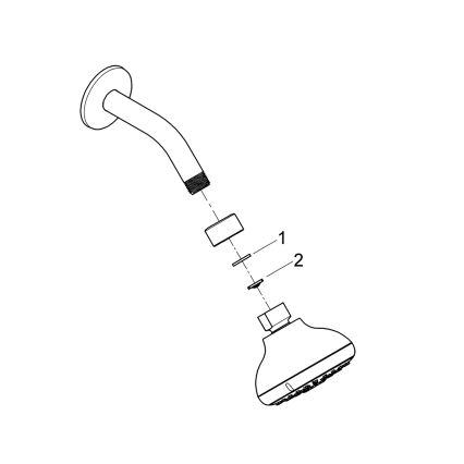 GROHE 26088001 - Głowica prysznicowa TEMPESTA 100, 100 mm, chrom błyszczący