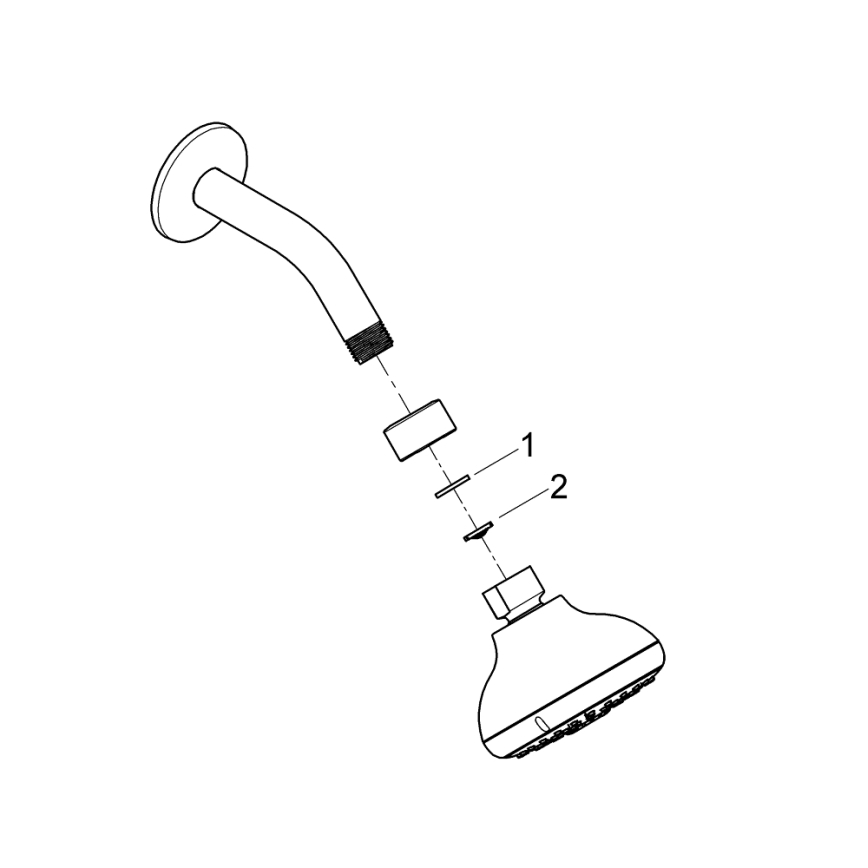 GROHE 26088001 - Głowica prysznicowa TEMPESTA 100, 100 mm, chrom błyszczący