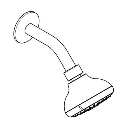 GROHE 26088001 - Głowica prysznicowa TEMPESTA 100, 100 mm, chrom błyszczący