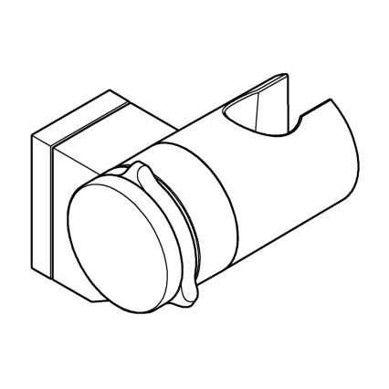 GROHE 261832431 - Uchwyt ścienny do słuchawki prysznicowej VITALIO UNIVERSAL czarny