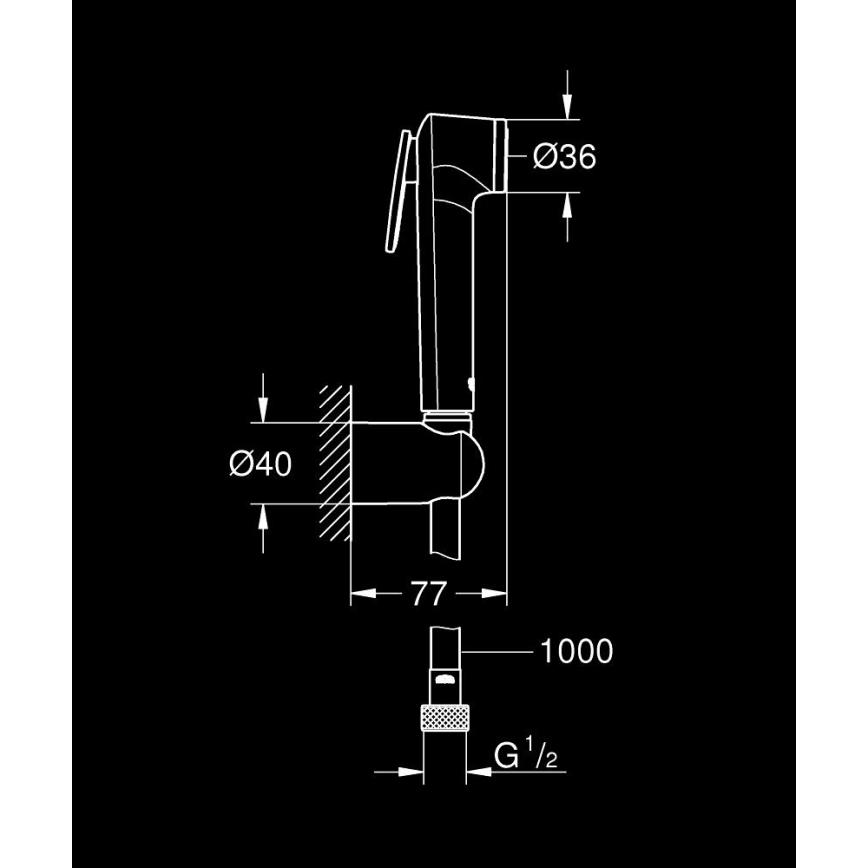 GROHE 26352000 - Ręczna słuchawka prysznicowa TEMPESTA-F TRIGGER SPRAY 30 36 mm błyszczący chrom