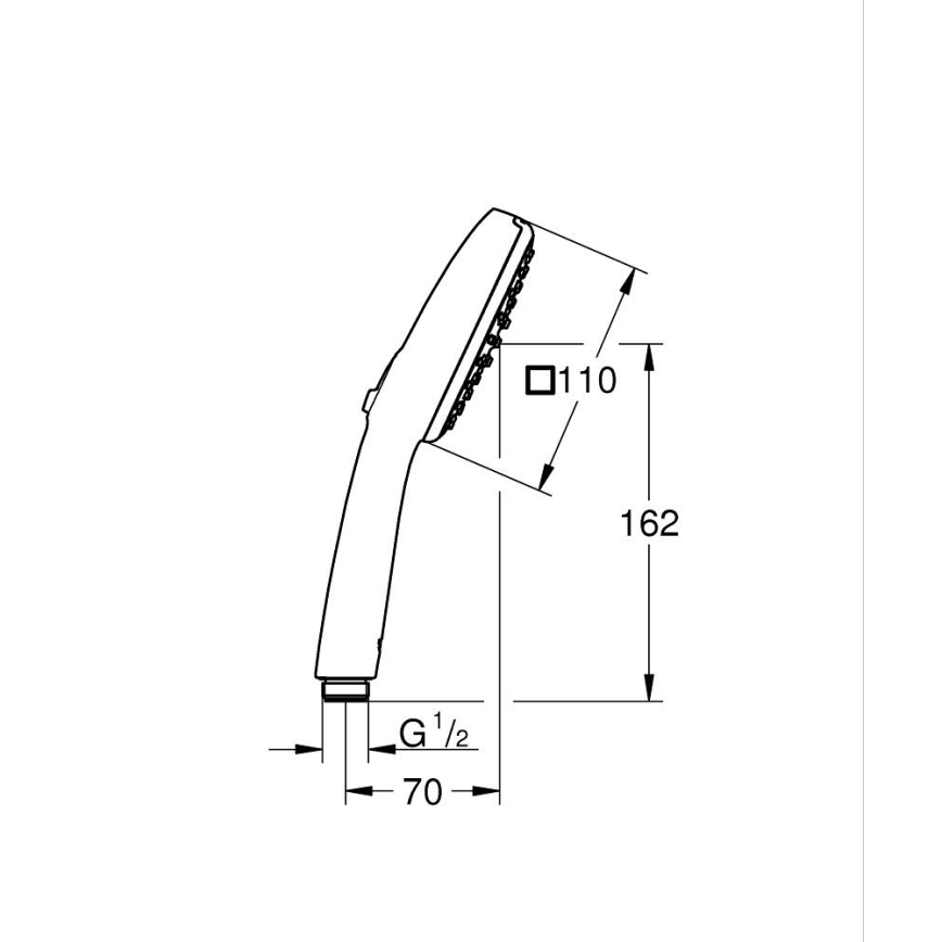 GROHE 263972431 - Ręczna słuchawka prysznicowa VITALIO COMFORT 110 162 × 110 mm czarna