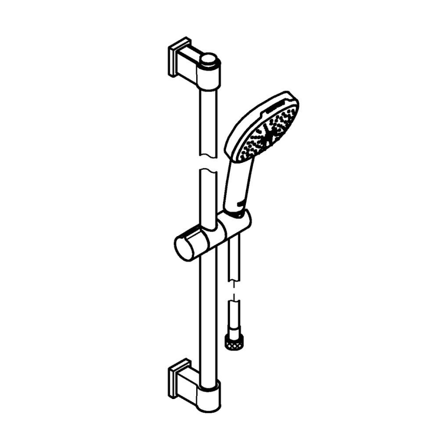GROHE 2639810E - Zestaw prysznicowy VITALIO COMFORT 110, 600 mm, chrom błyszczący
