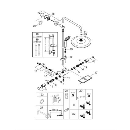 GROHE 26401001 - System prysznicowy VITALIO JOY SYSTEM 310 chrom błyszczący