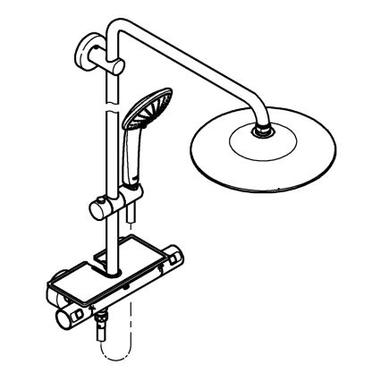 GROHE 26403001 - Zestaw prysznicowy VITALIO JOY 260 450 mm chrom błyszczący